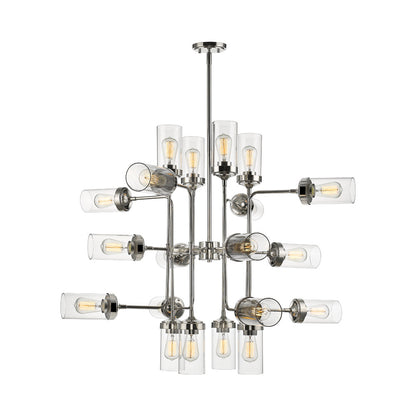 Calliope Chandelier in Polished Nickel (20-Light).