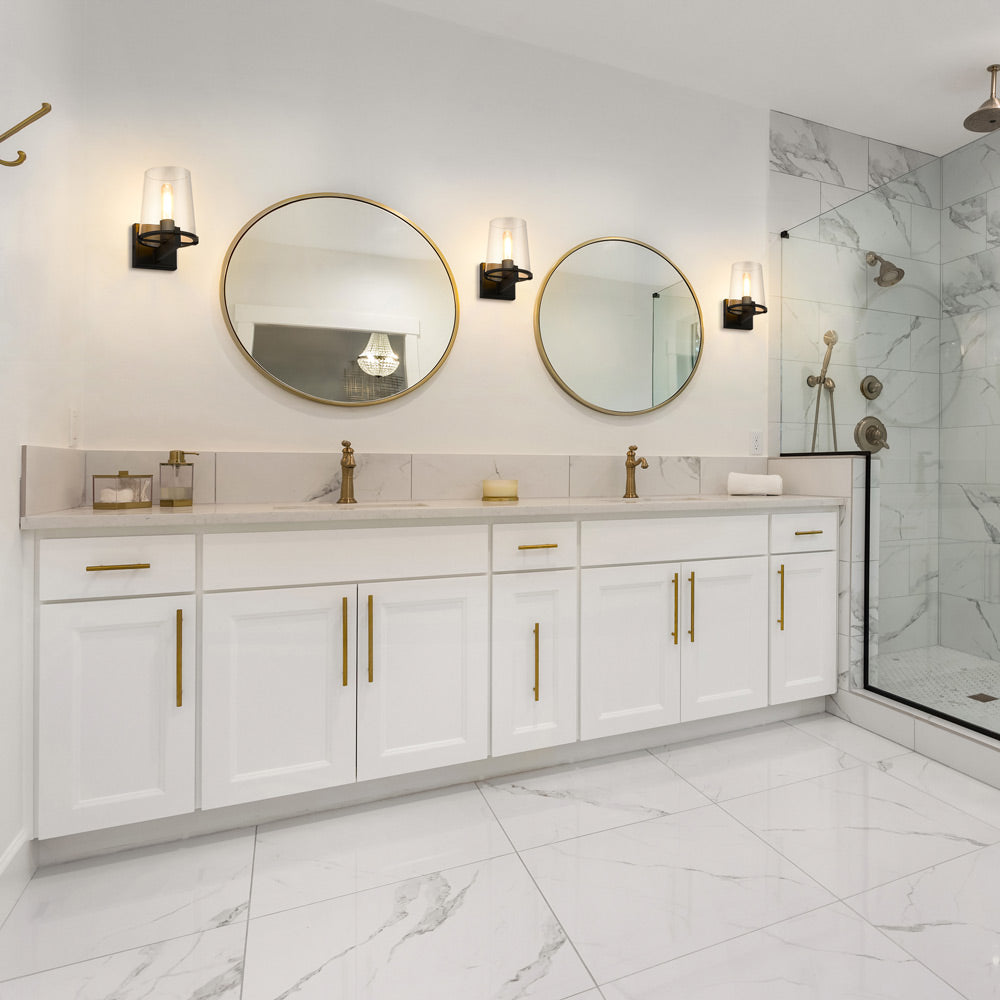 Callista Bath Wall Light in bathroom.