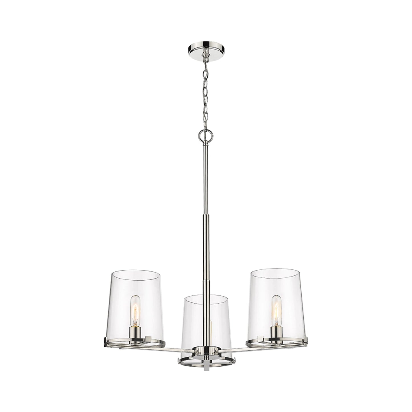 Callista Chandelier in Polished Nickel (3-Light).