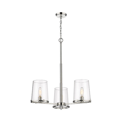 Callista Chandelier in Polished Nickel (3-Light).