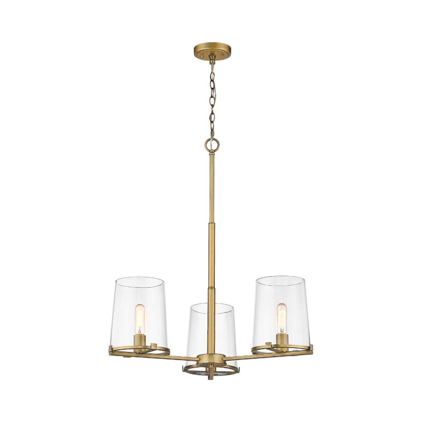 Callista Chandelier in Rubbed Brass (3-Light).