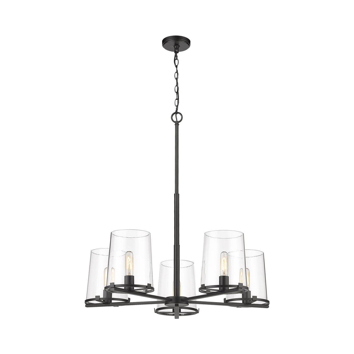 Callista Chandelier in Matte Black (5-Light).