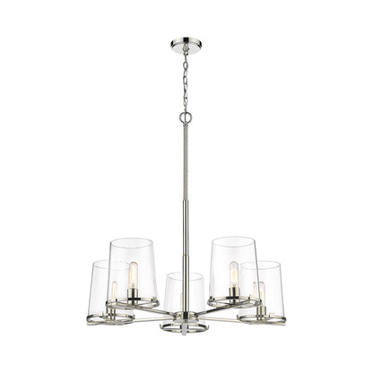 Callista Chandelier in Polished Nickel (5-Light).