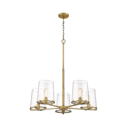 Callista Chandelier in Rubbed Brass (5-Light).
