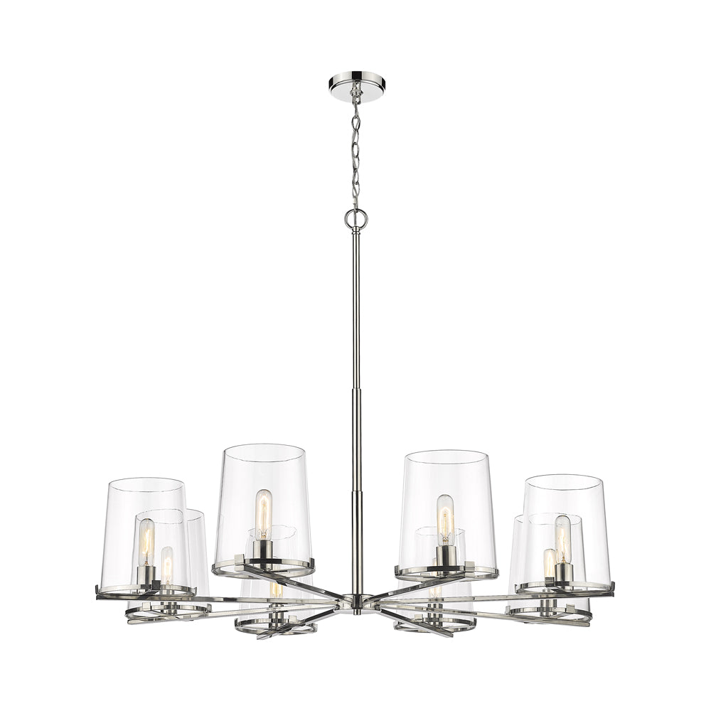 Callista Chandelier in Polished Nickel (8-Light).