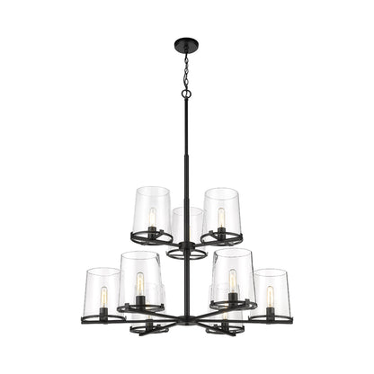 Callista Chandelier in Matte Black (9-Light).