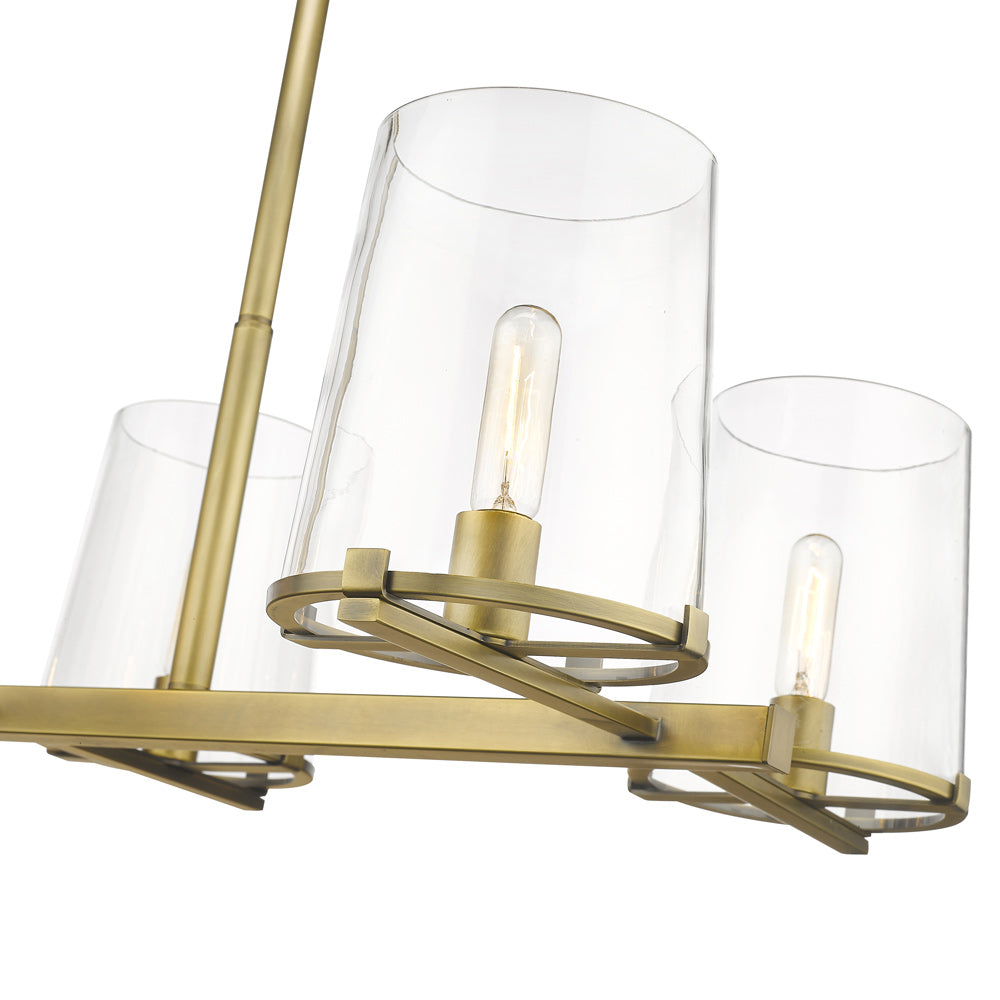 Callista Linear Chandelier in Detail.