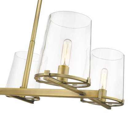 Callista Linear Chandelier in Detail.