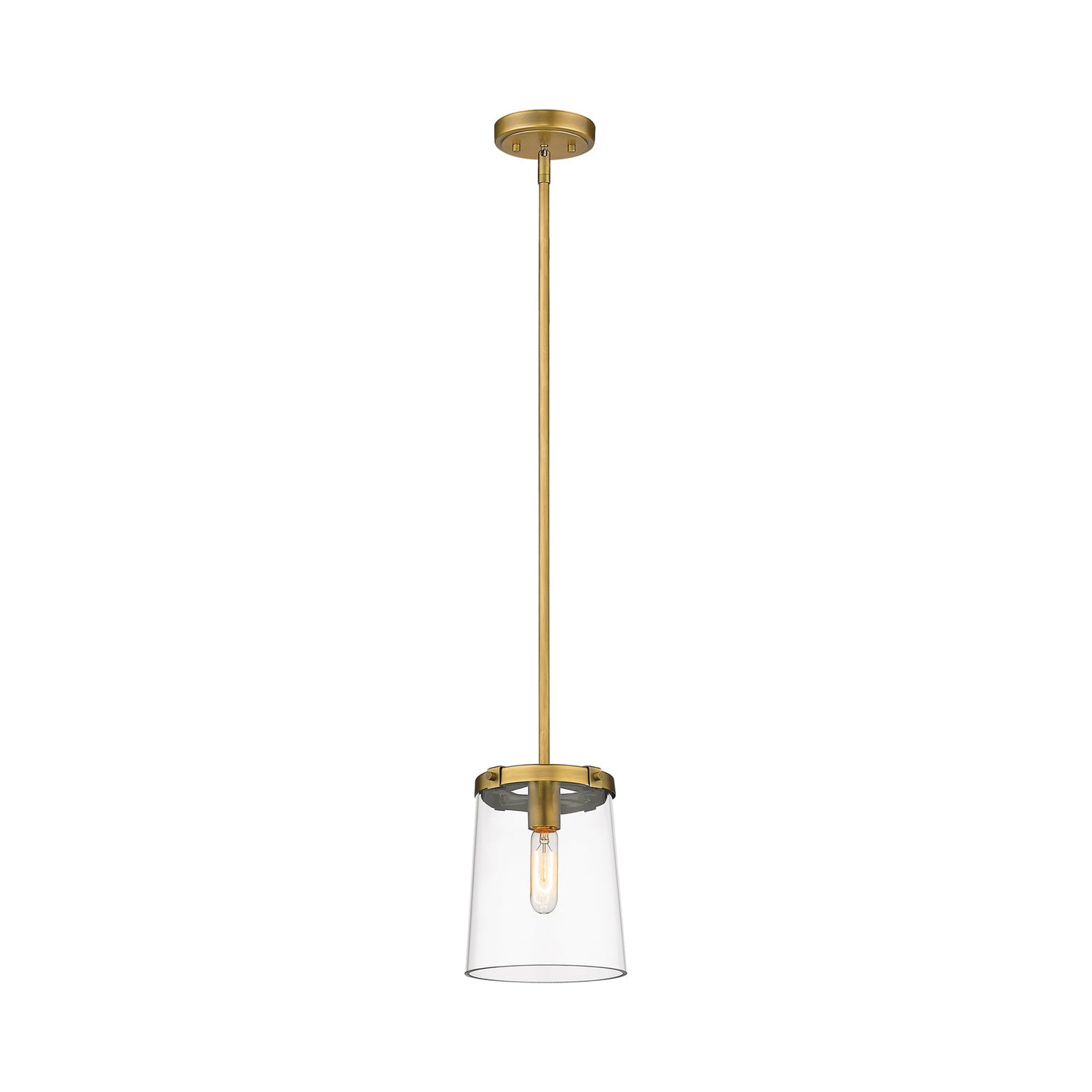 Callista Pendant Light in Rubbed Brass (7.5-Inch).