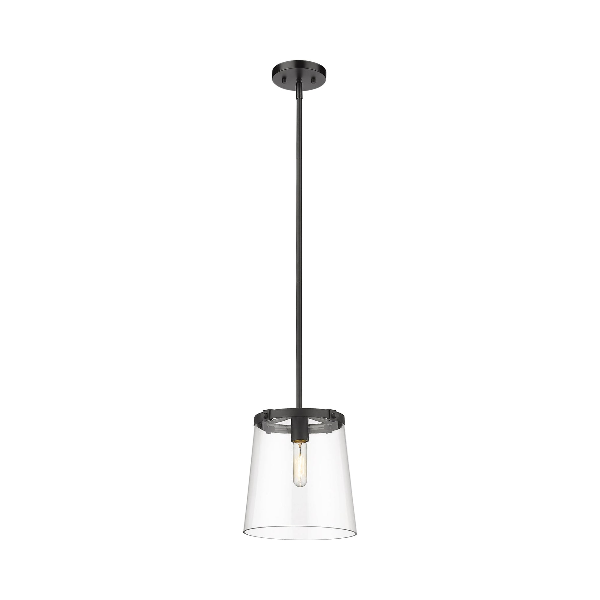 Callista Pendant Light in Matte Black (10-Inch).