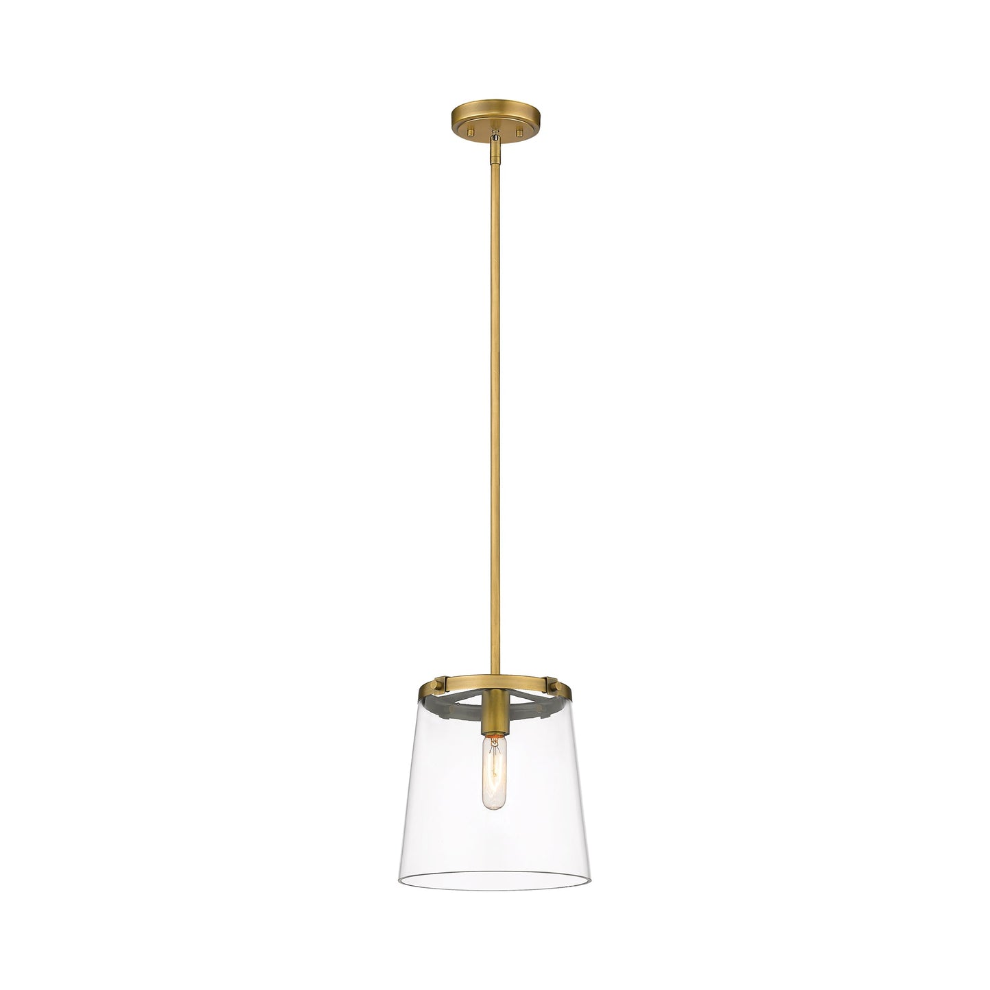 Callista Pendant Light in Rubbed Brass (10-Inch).