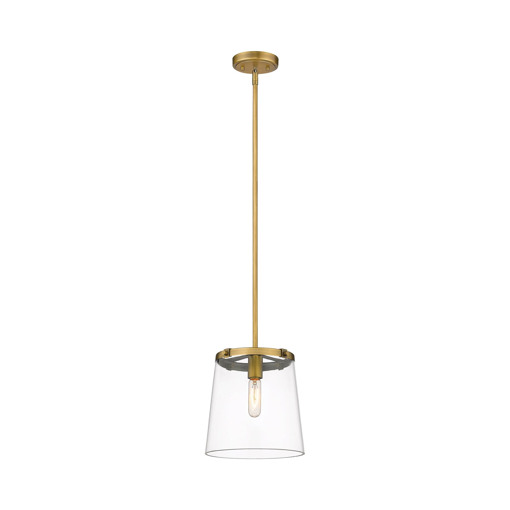Callista Pendant Light in Rubbed Brass (10-Inch).