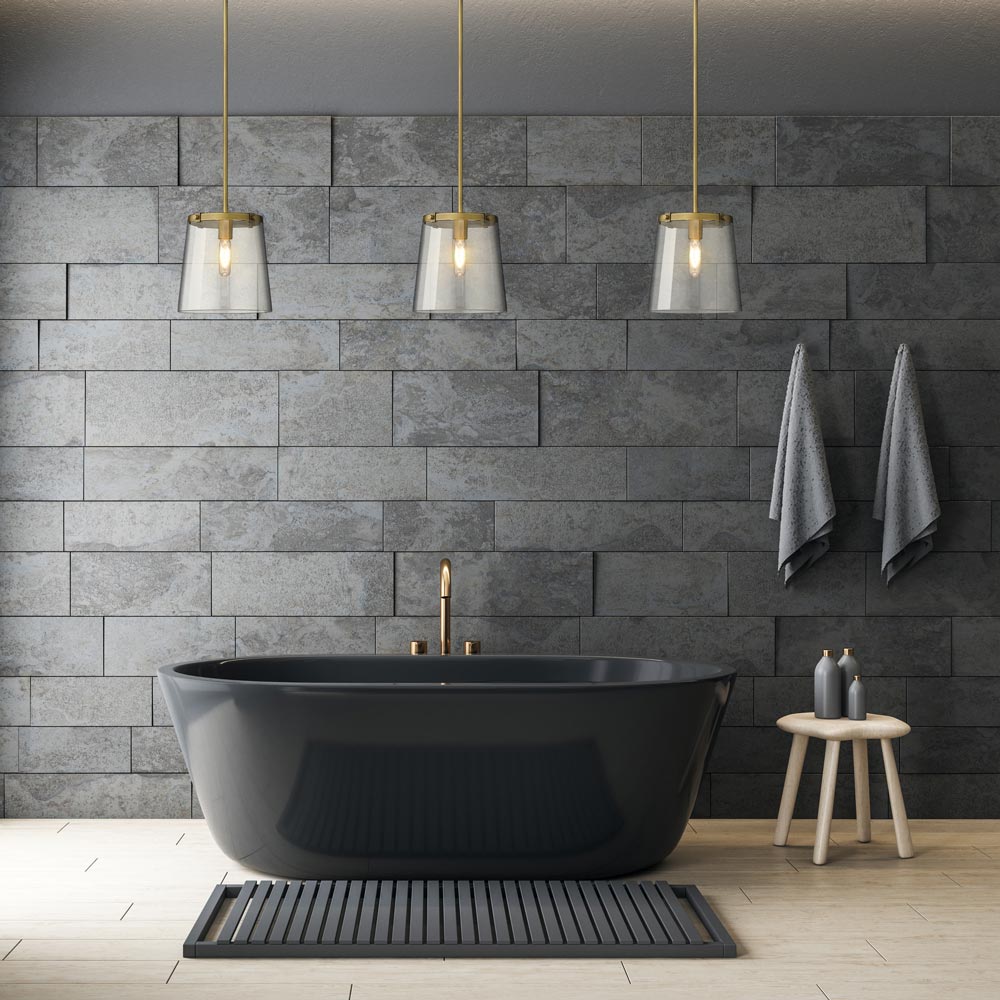 Callista Pendant Light in bathroom.