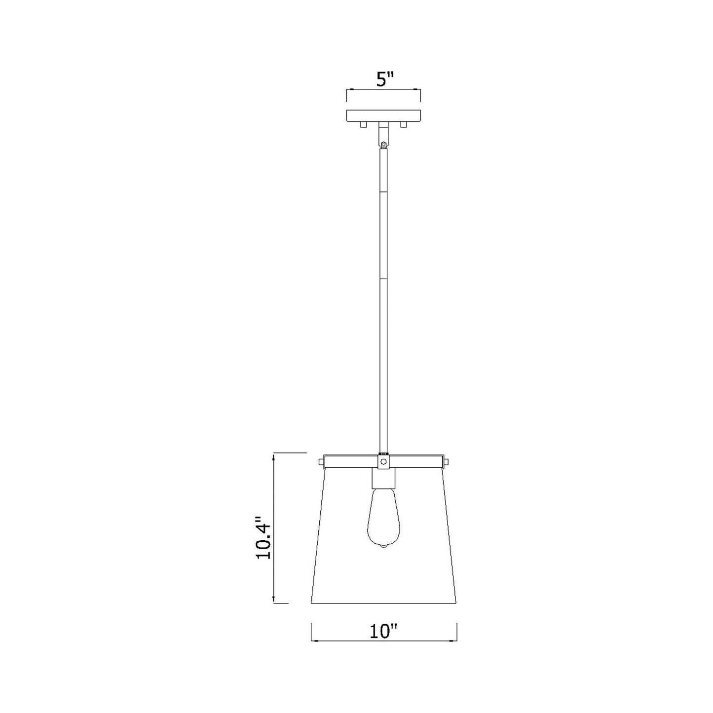 Callista Pendant Light - line drawing.