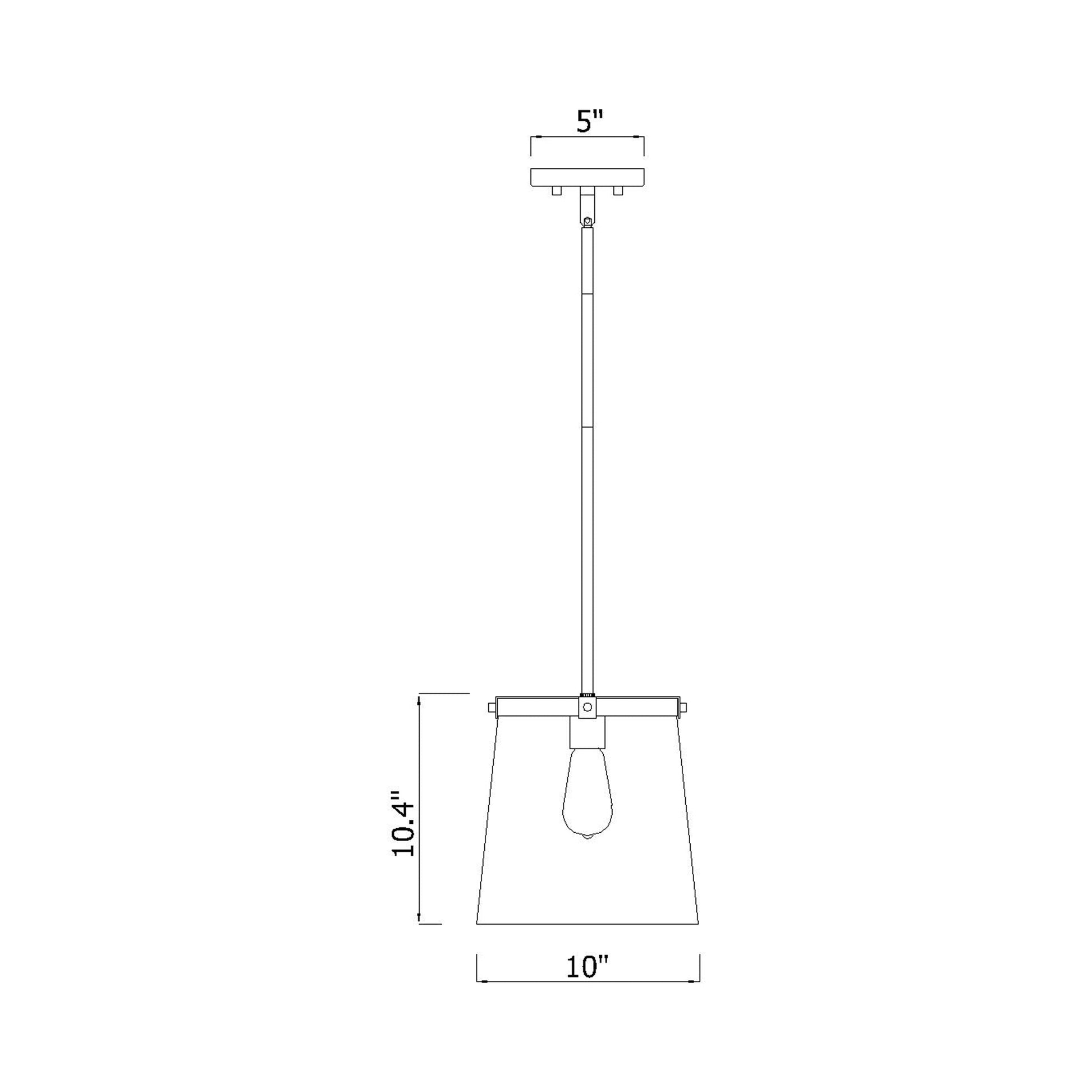 Callista Pendant Light - line drawing.
