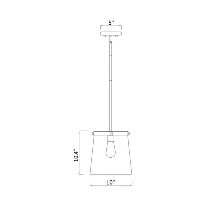 Callista Pendant Light - line drawing.