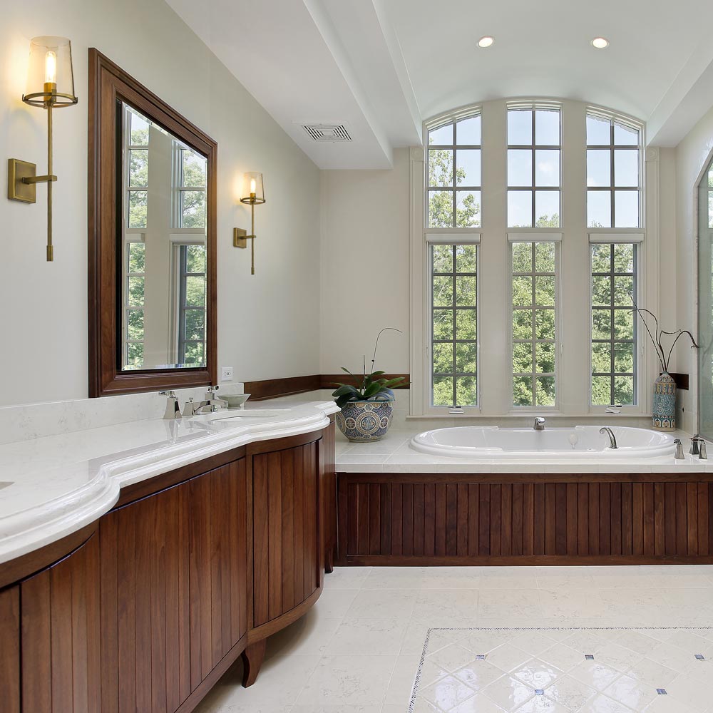 Callista Wall Light in bathroom.