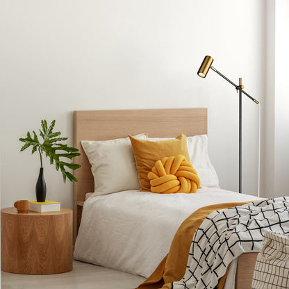 Calumet Floor Lamp in bedroom.