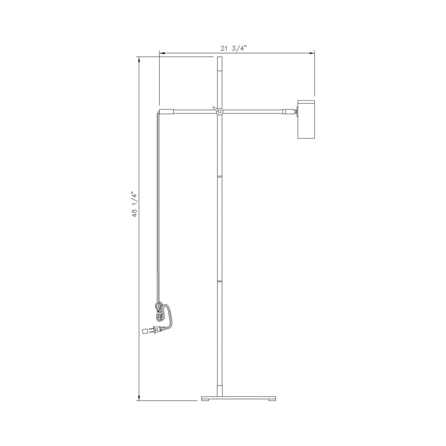 Calumet Floor Lamp - line drawing.