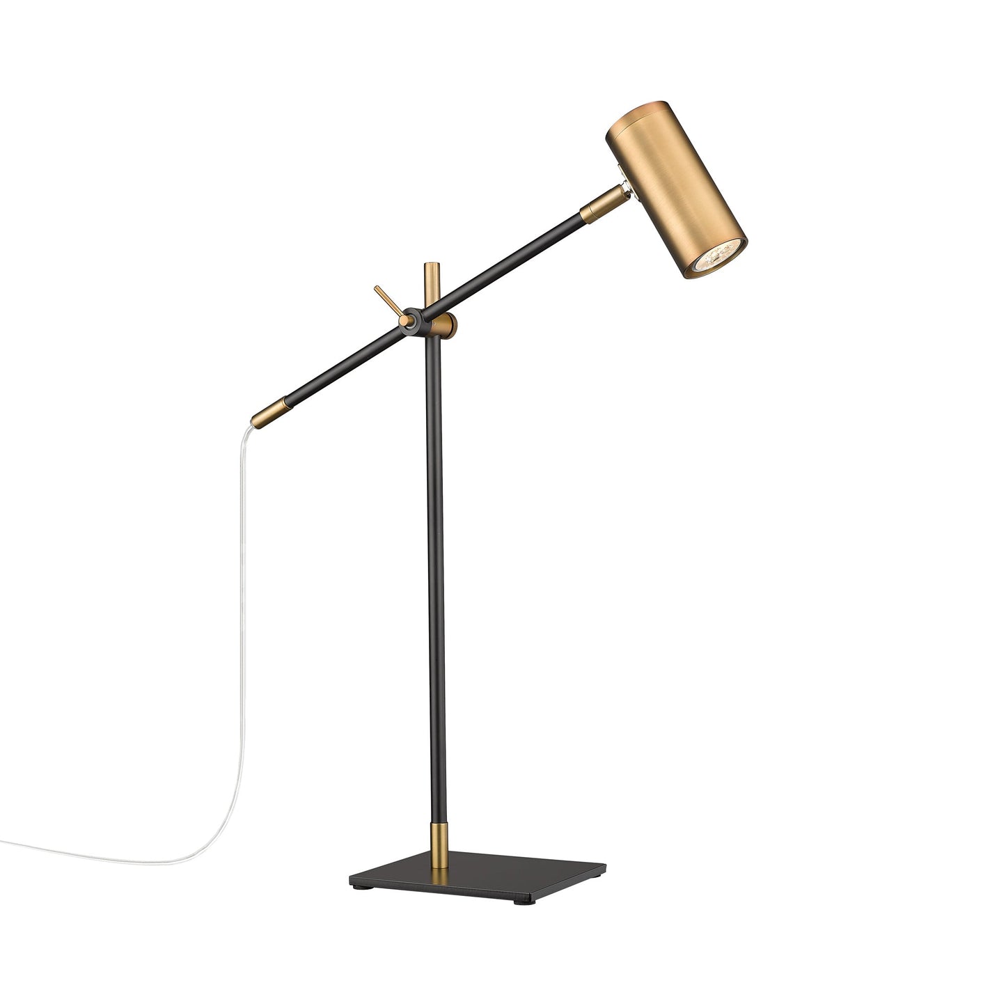Calumet Table Lamp in Matte Black/Olde Brass.