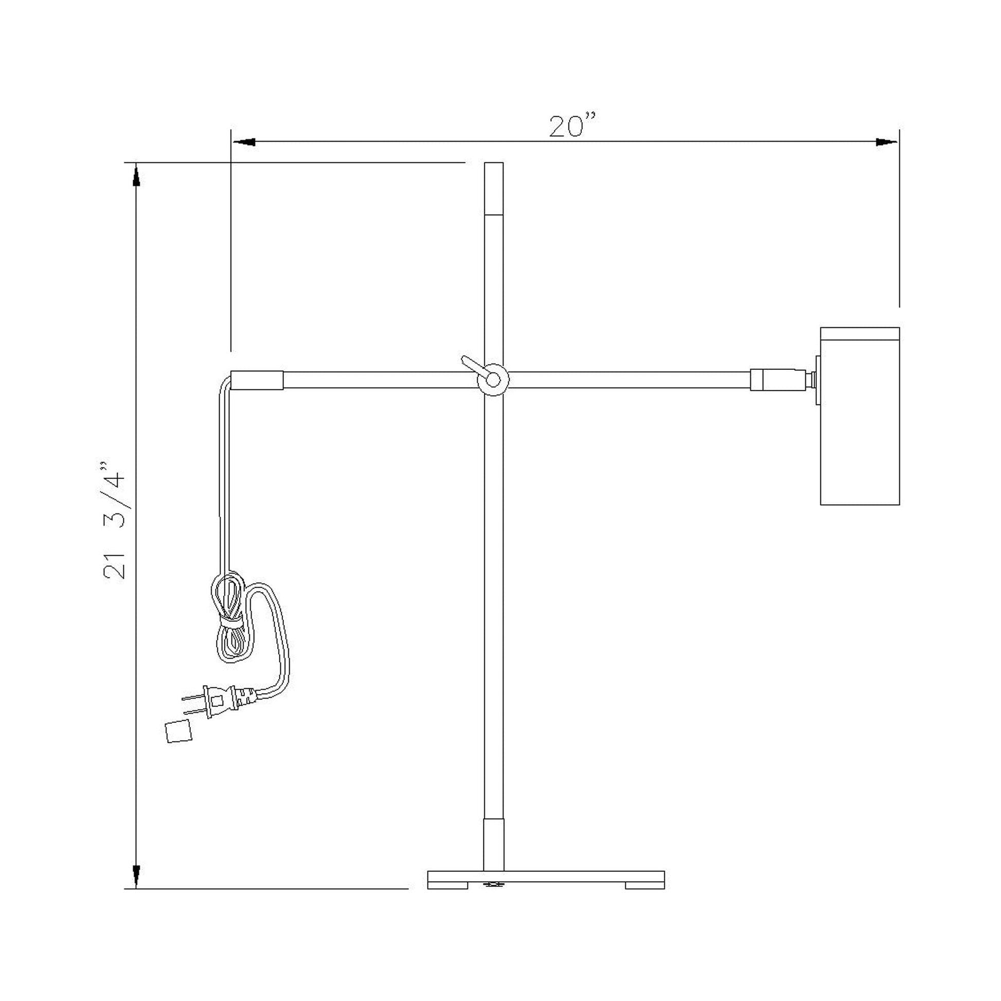 Calumet Table Lamp - line drawing.