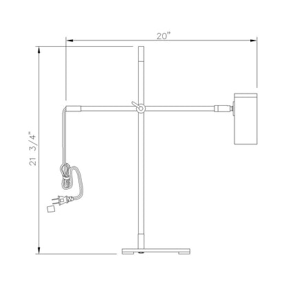 Calumet Table Lamp - line drawing.