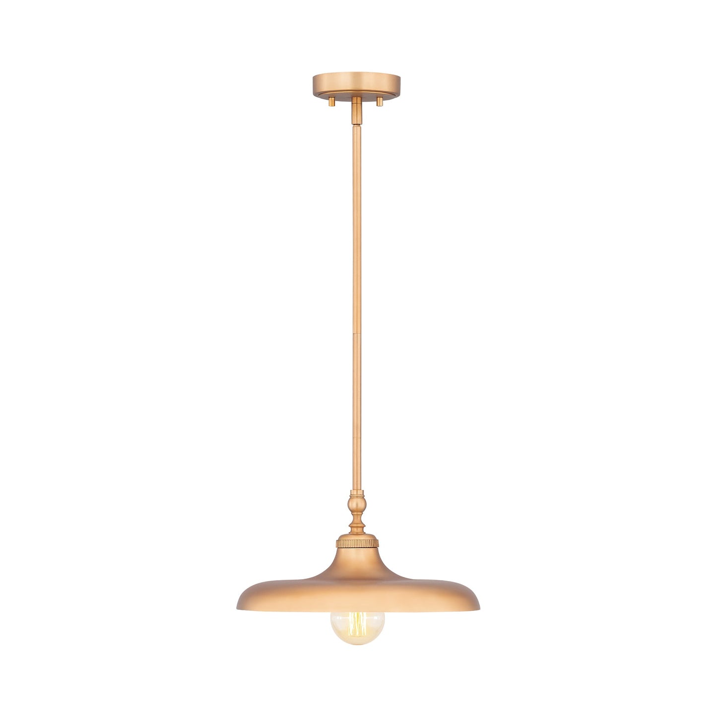 Camden Pendant Light in Rubbed Brass (14-Inch).
