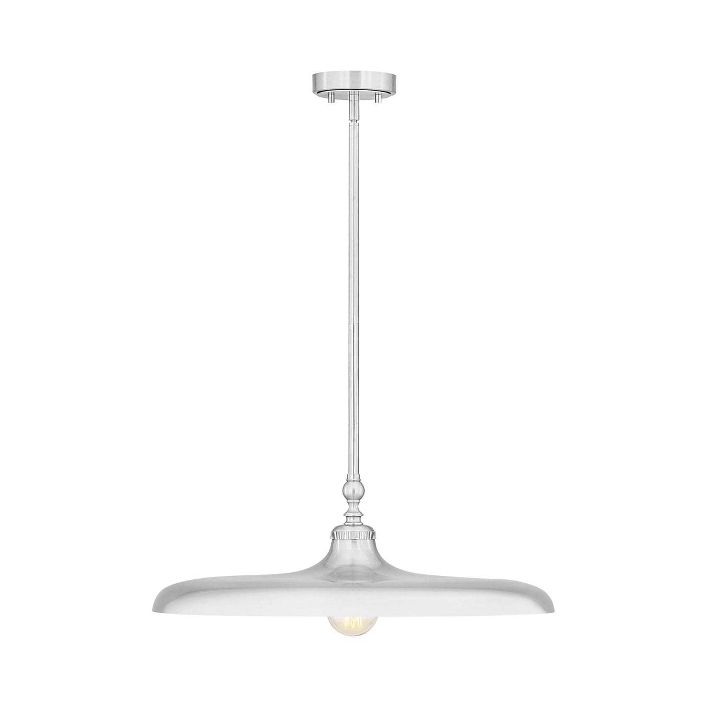 Camden Pendant Light in Brushed Nickel (24-Inch).