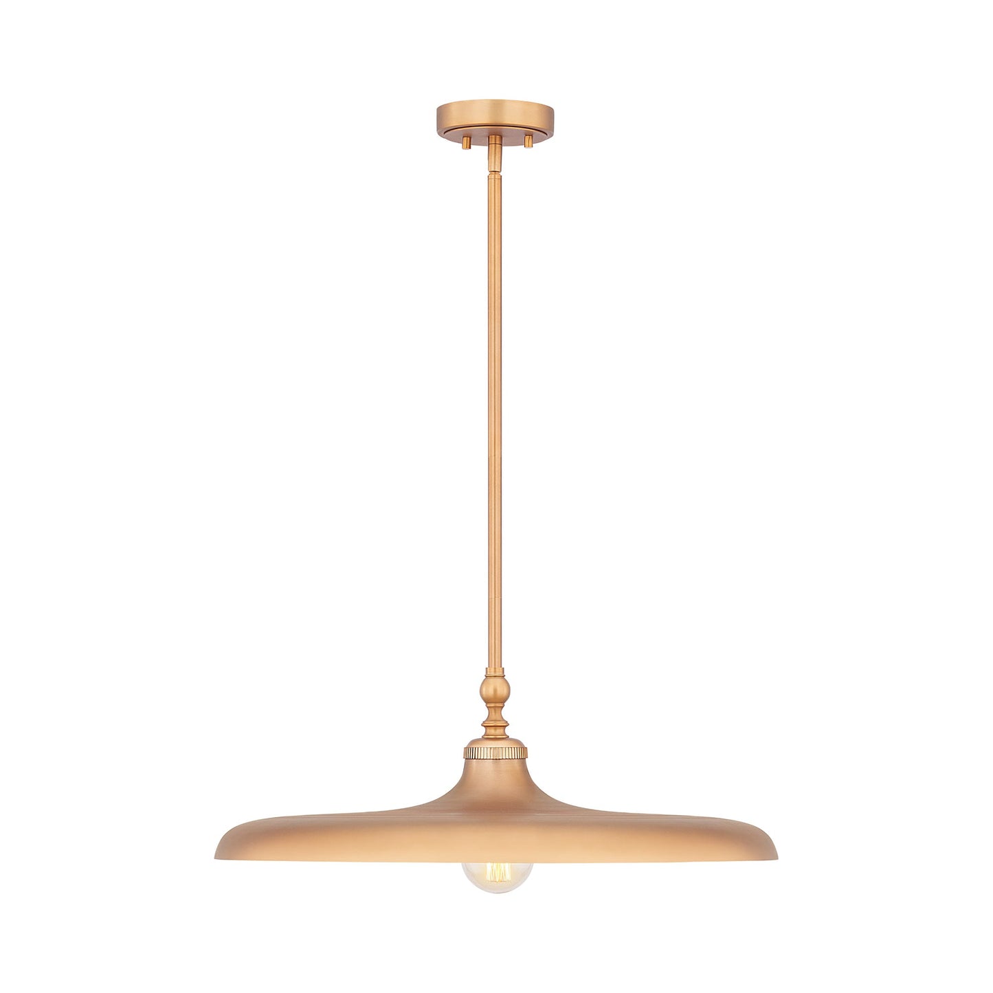 Camden Pendant Light in Rubbed Brass (24-Inch).