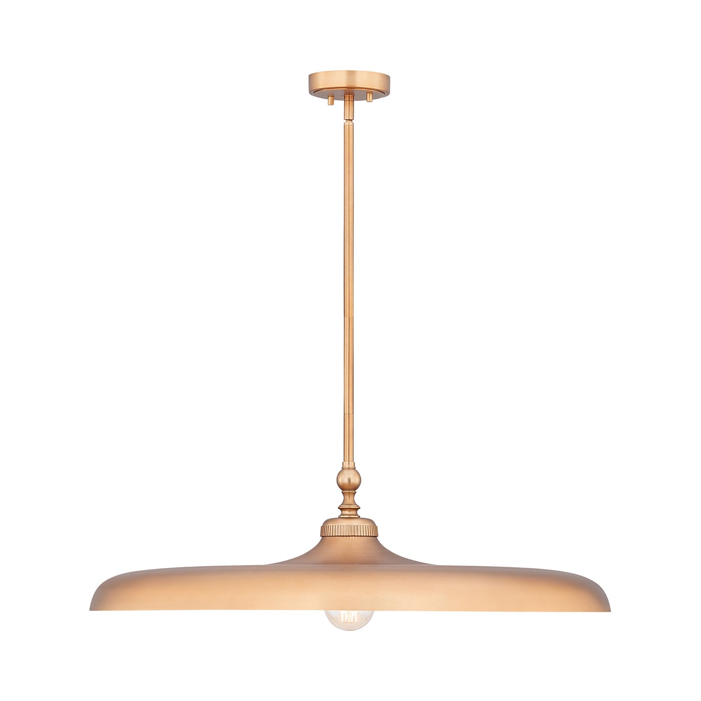 Camden Pendant Light in Rubbed Brass (32-Inch).