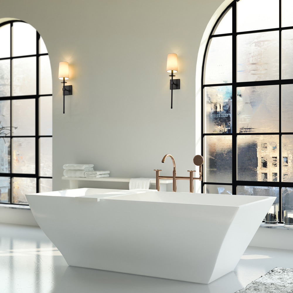 Camila Wall Light in bathroom.