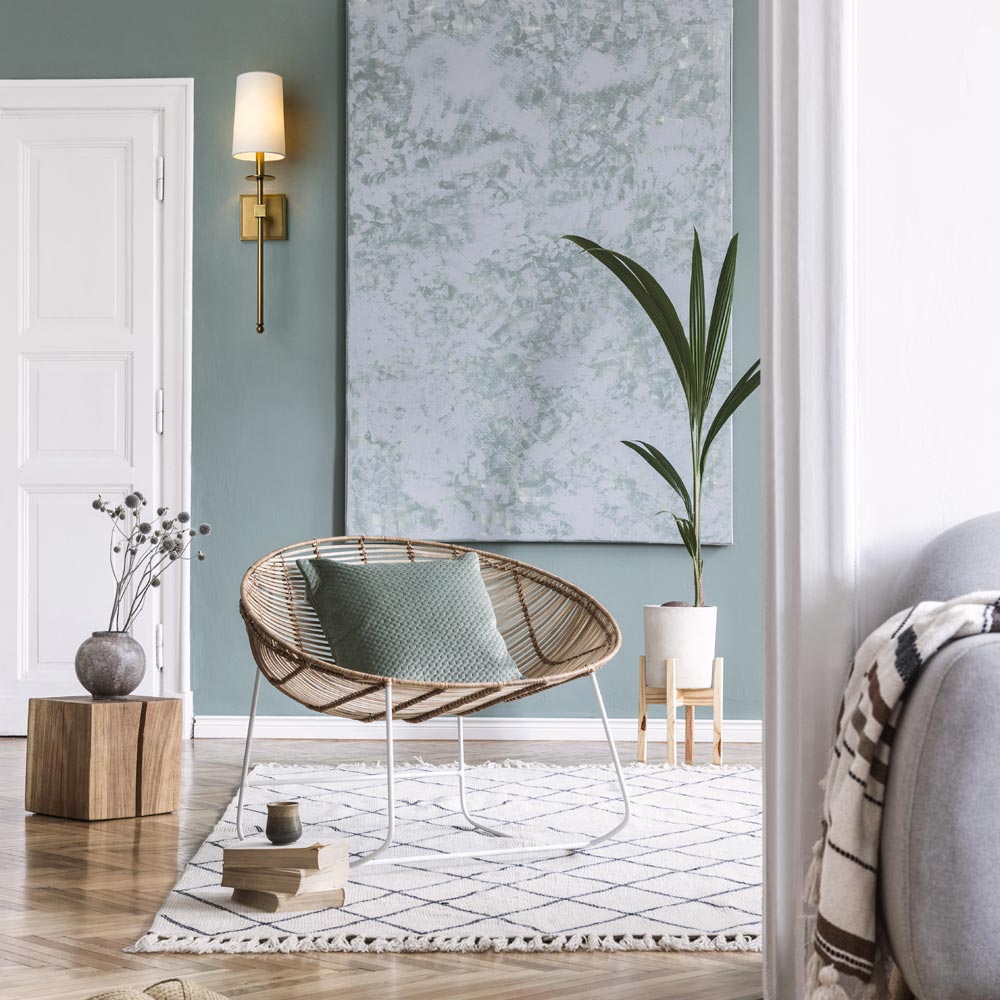 Camila Wall Light in living room.