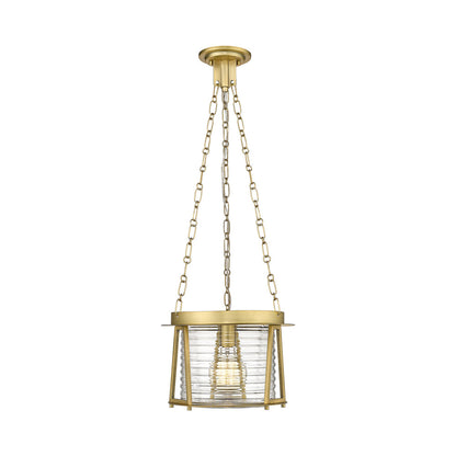 Cape Harbor Pendant Light in Rubbed Brass (1-Light).