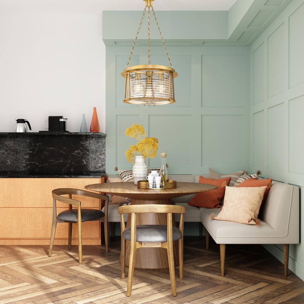 Cape Harbor Pendant Light in living room.