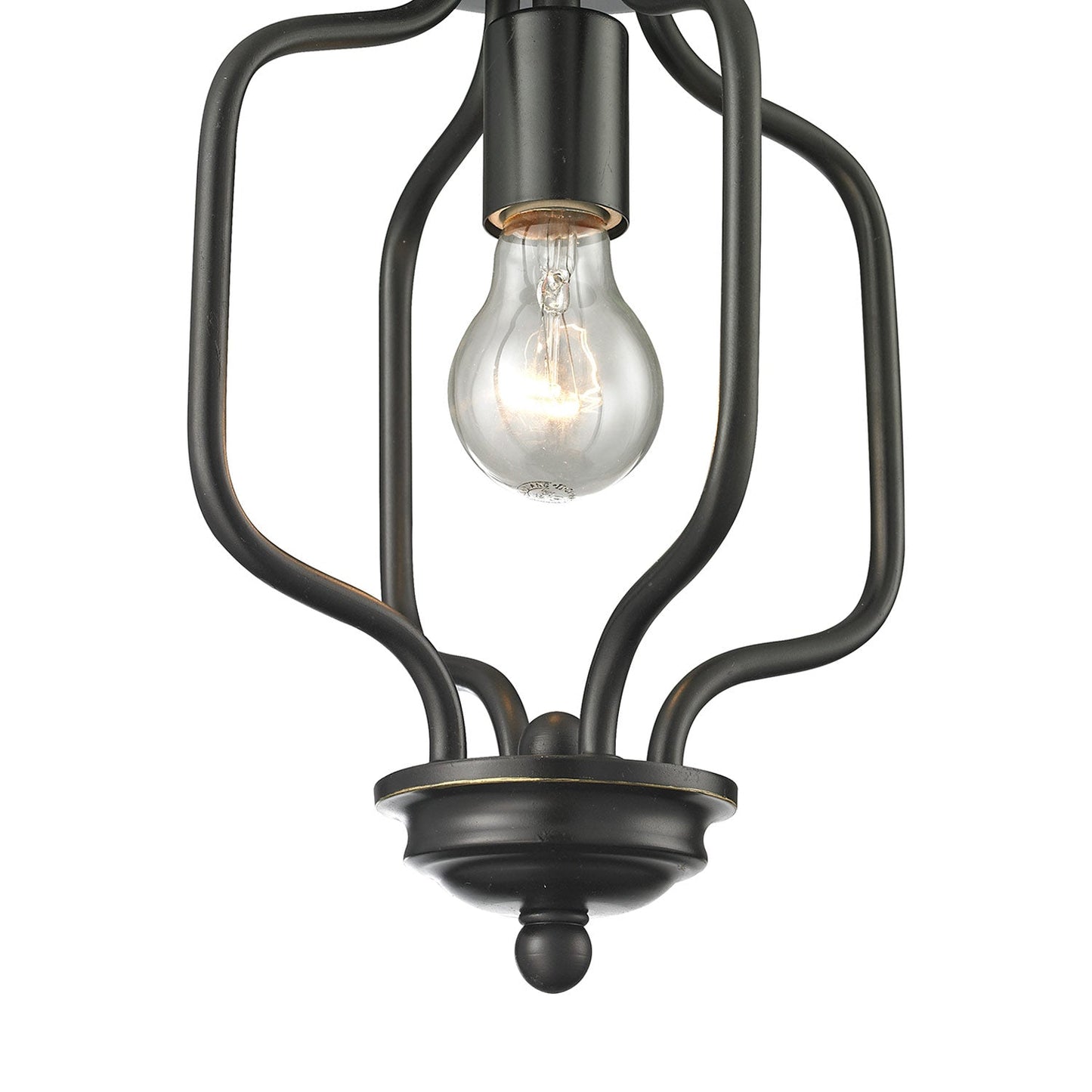 Cardinal Curved Flush Mount Ceiling Light in Detail.