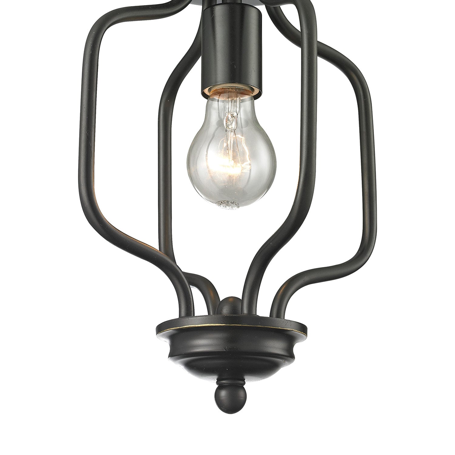 Cardinal Curved Flush Mount Ceiling Light in Detail.