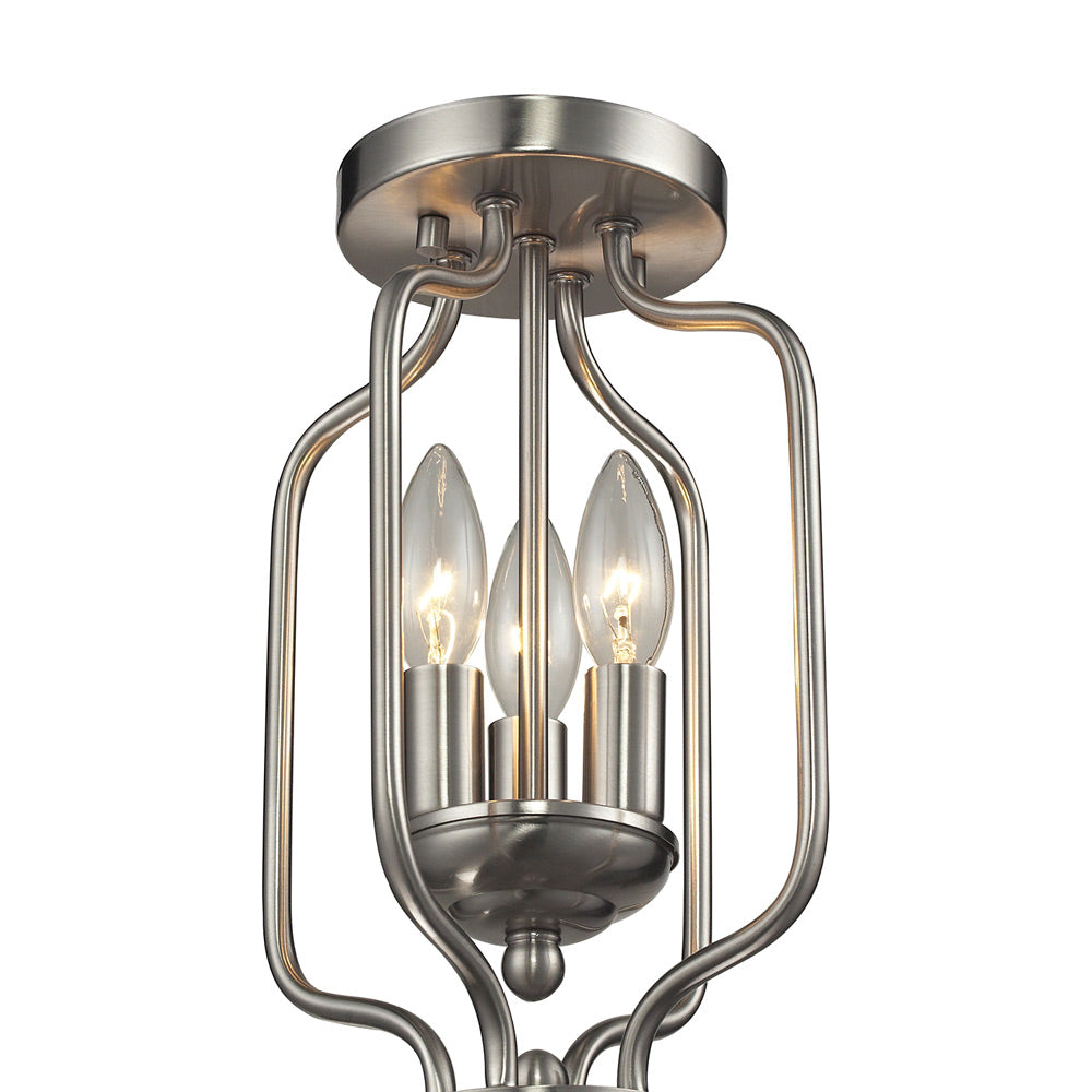 Cardinal Curved Multi Light Flush Mount Ceiling Light in Detail.