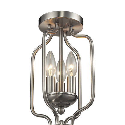 Cardinal Curved Multi Light Flush Mount Ceiling Light in Detail.