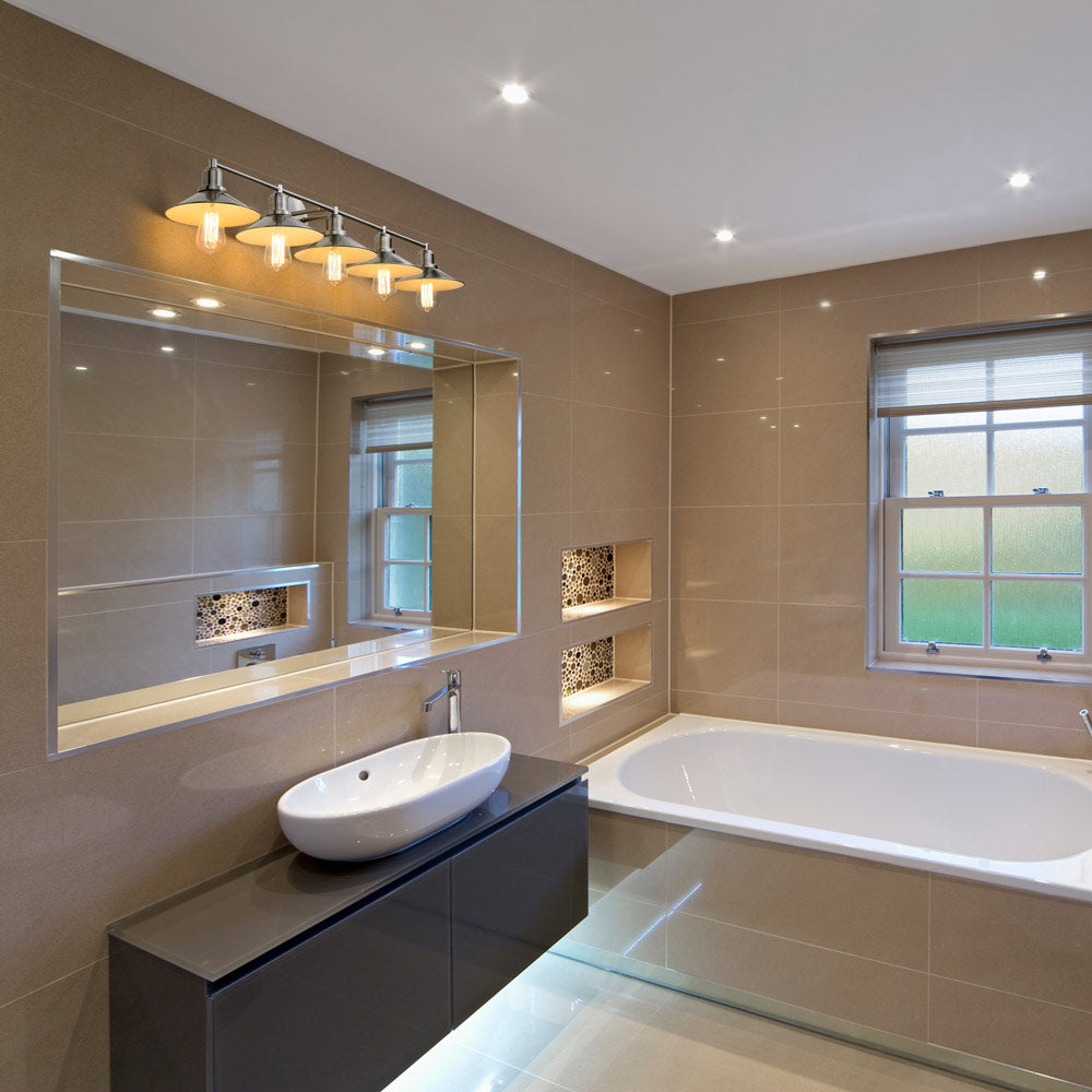 Casa Bath Vanity Light in bathroom.