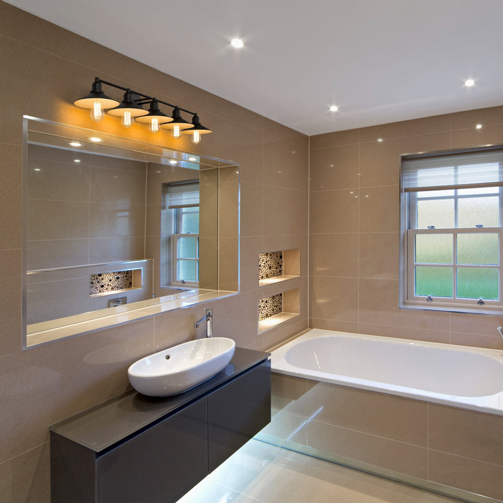 Casa Bath Vanity Light in bathroom.