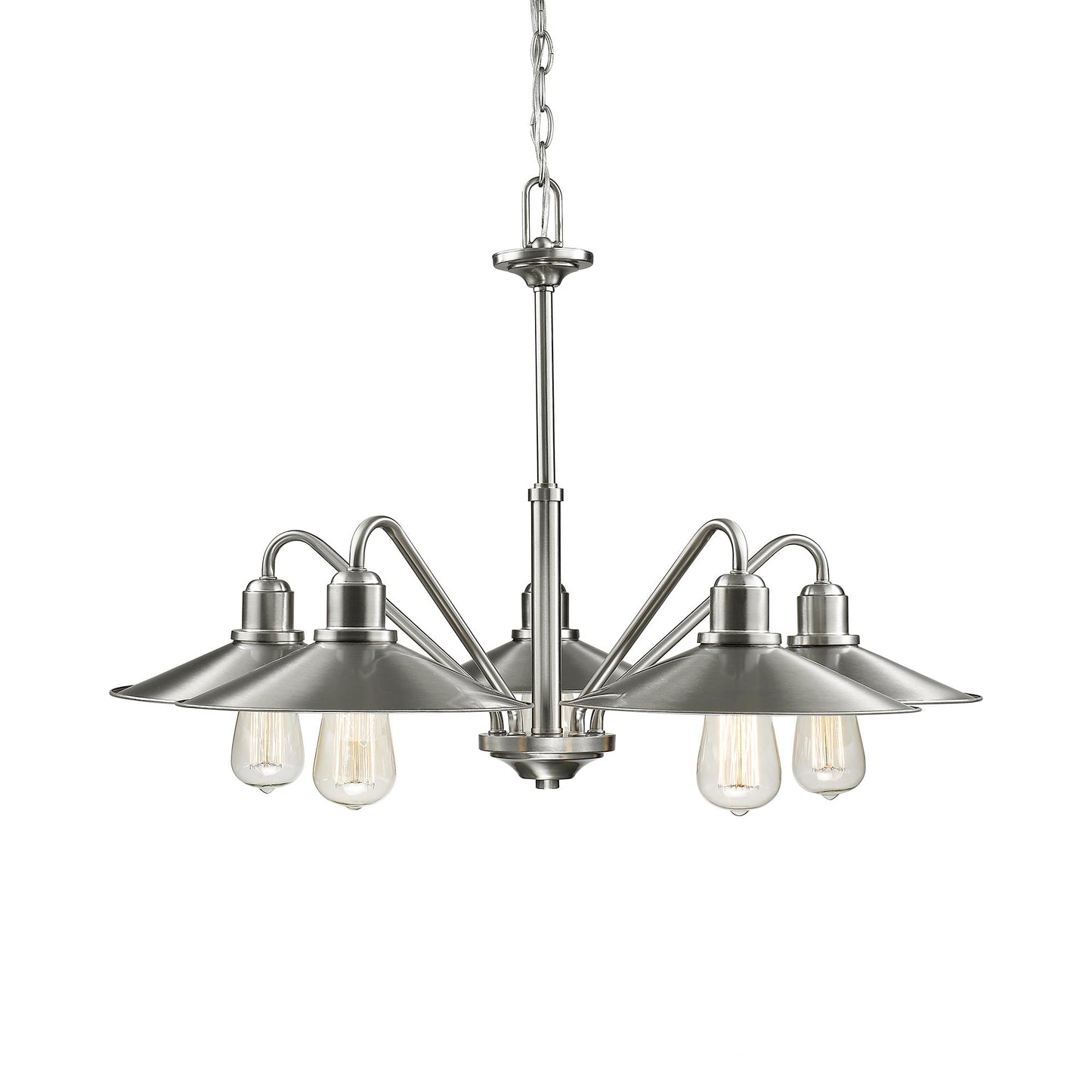 Casa Chandelier in Brushed Nickel.