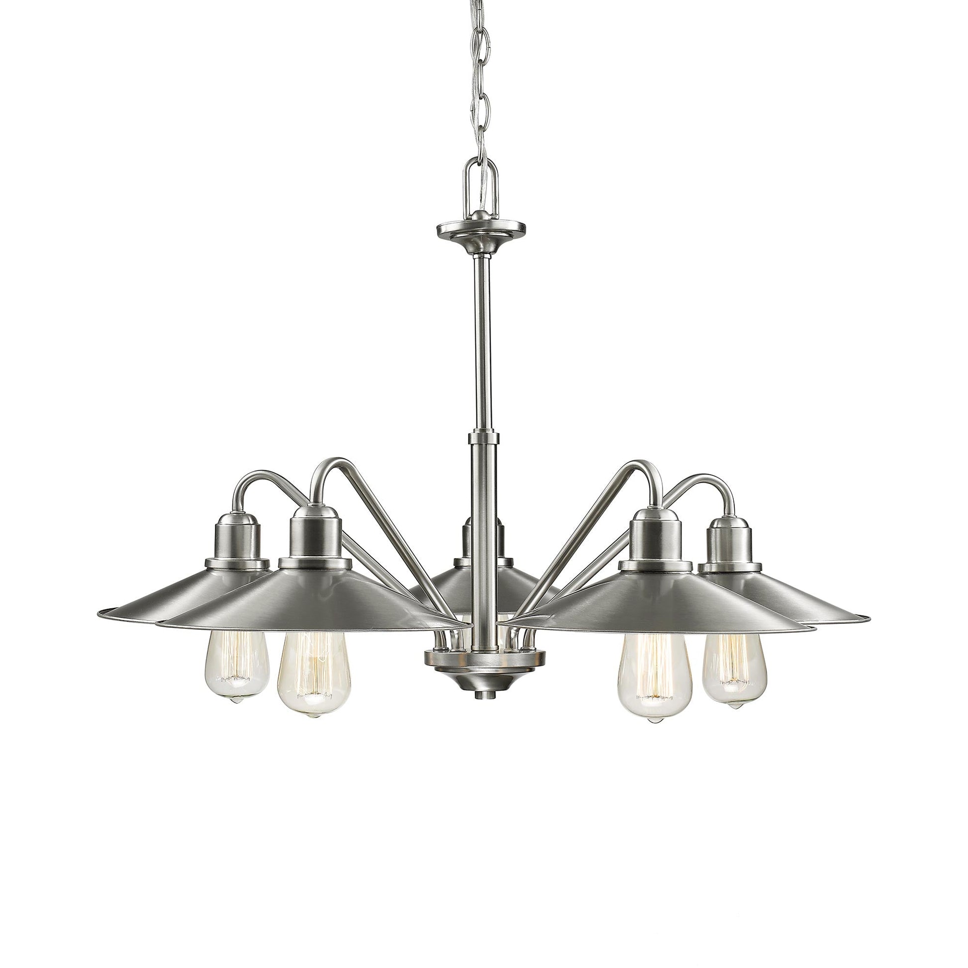 Casa Chandelier in Brushed Nickel.