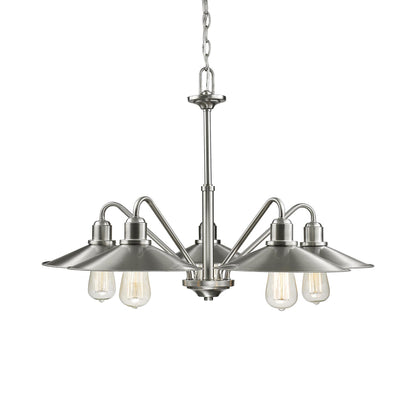 Casa Chandelier in Brushed Nickel.
