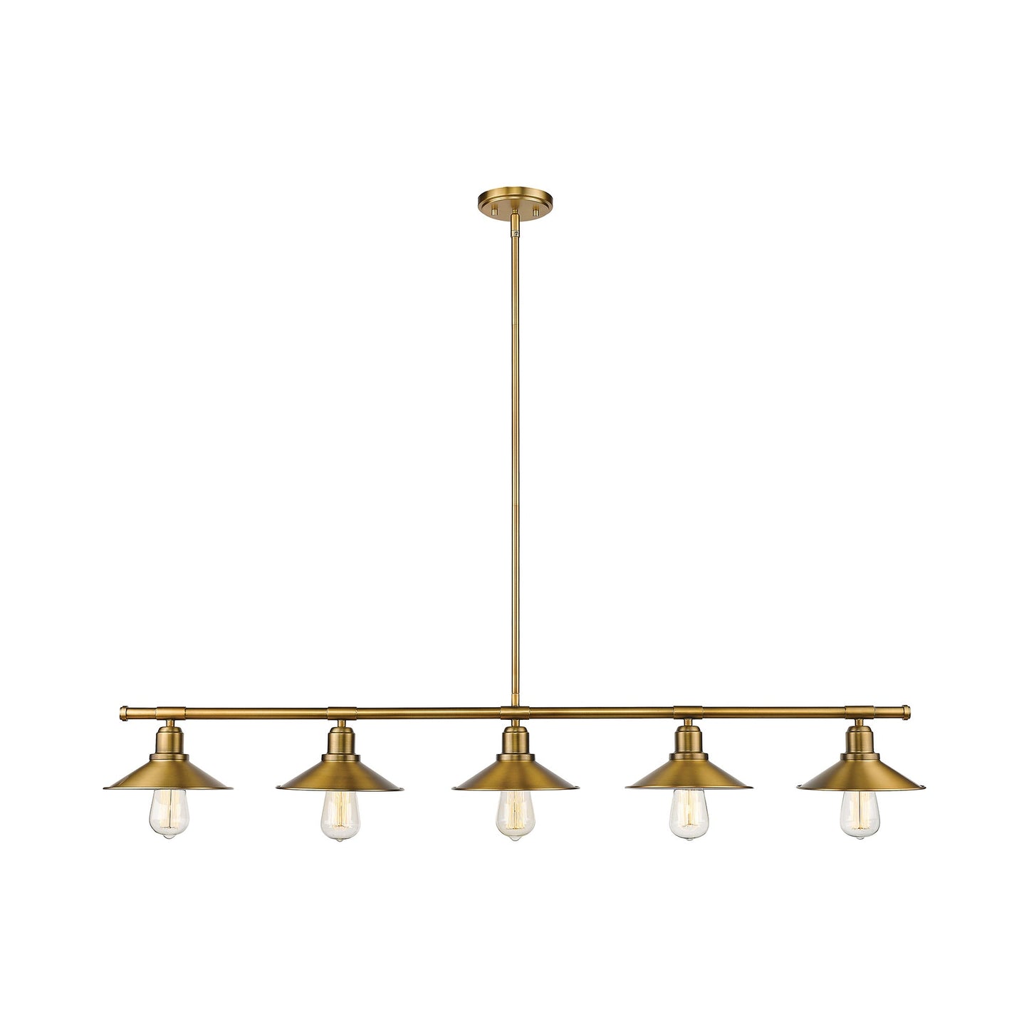 Casa Linear Chandelier in Foundry Brass.