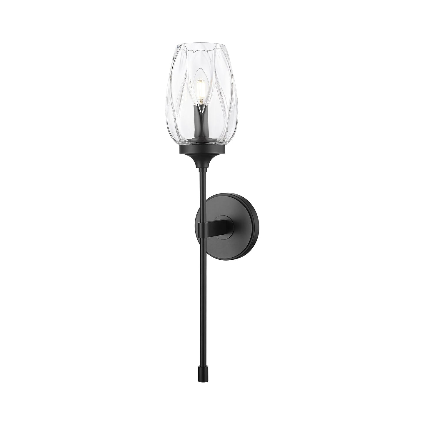 Cassian Wall Light in Matte Black.
