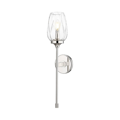 Cassian Wall Light in Polished Nickel.