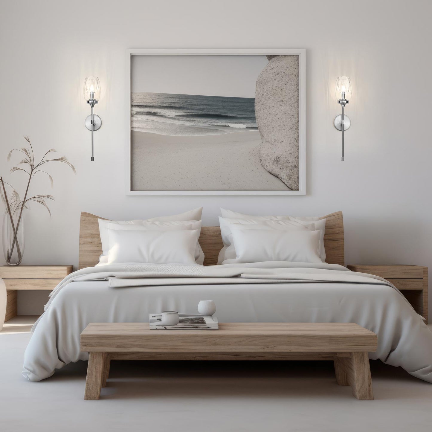 Cassian Wall Light in bedroom.