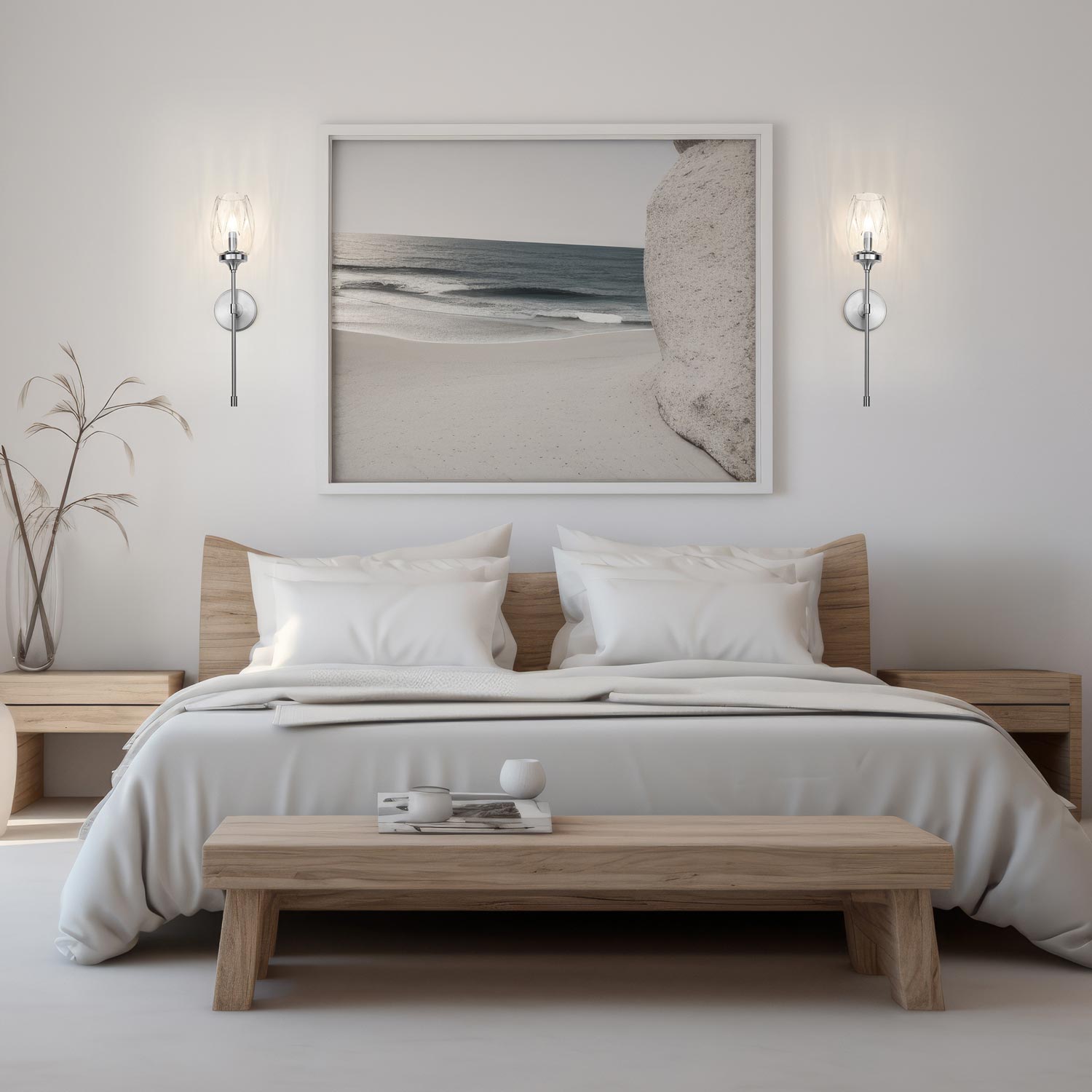 Cassian Wall Light in bedroom.