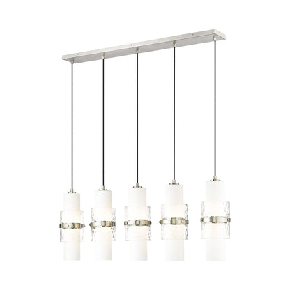 Cayden Linear Chandelier in Brushed Nickel (5-Light).