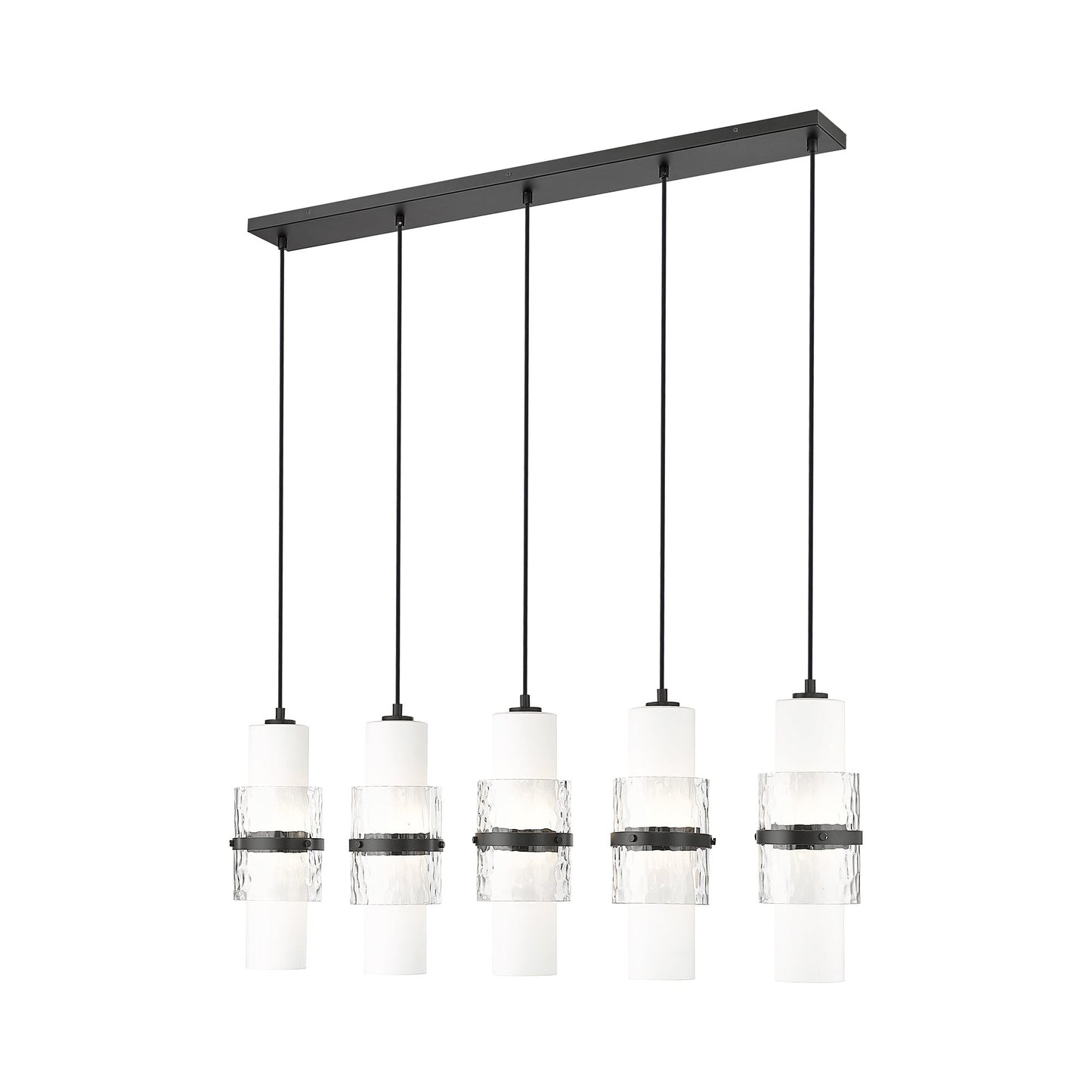 Cayden Linear Chandelier in Matte Black (5-Light).